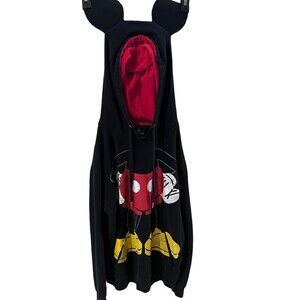 Disney Parks Mickey Mouse sweatshirt w/Ears pullover Hoodie Black Adult Small